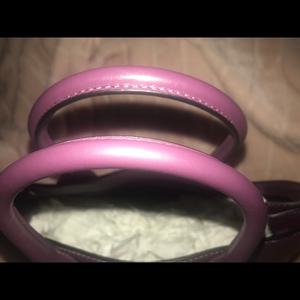 Marc Jacobs Purple Pebble Leather Handbag - Picture 3 of 8